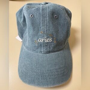 American Eagle Outfitters Light Blue Denim "Aries" womens Baseball Cap